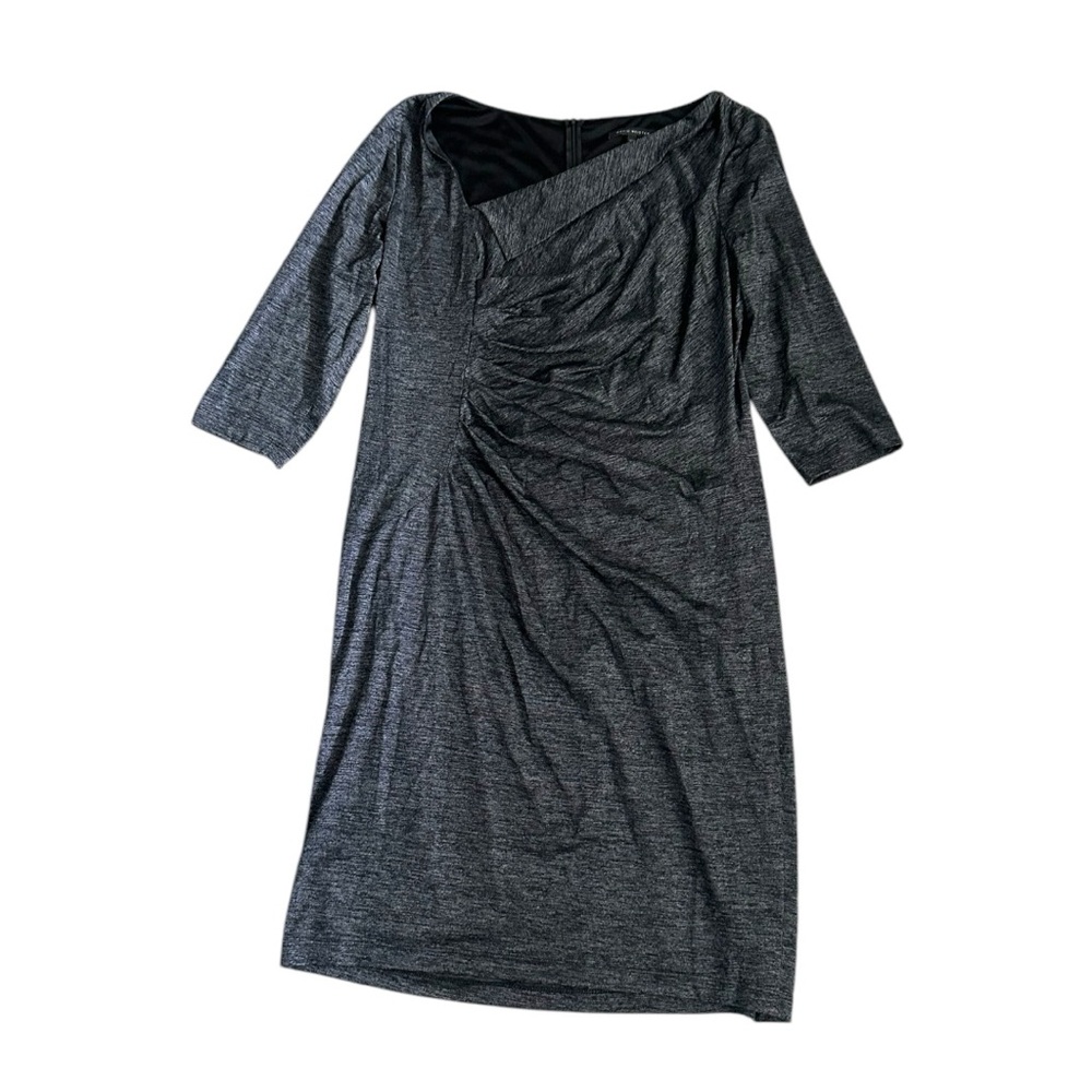 David Meister Asymmetrical Sheath Dress